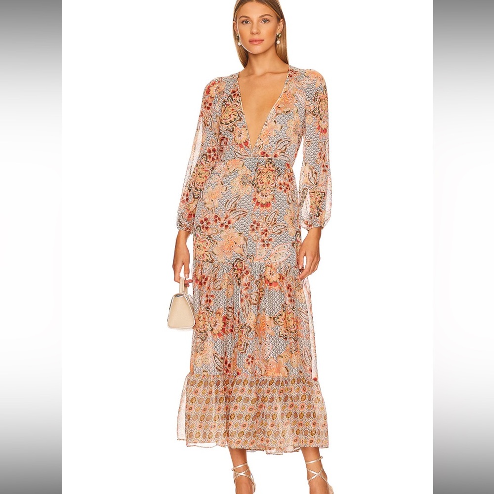 Misa Anahita dress - floral tile